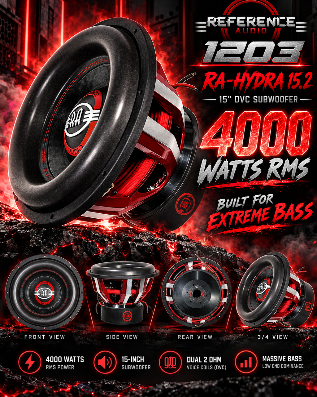 Reference Audio HYDRA 15.2 15-Inch Subwoofer
